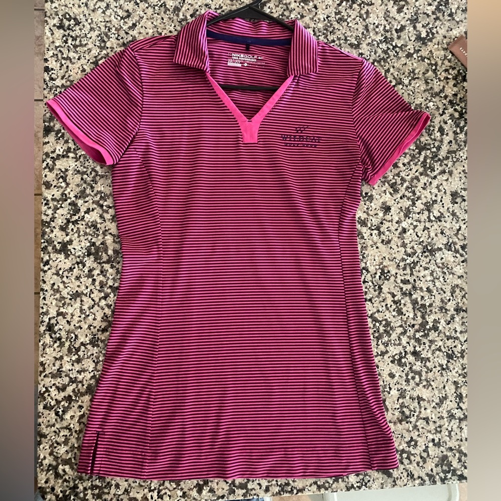 Women’s Striped Nike Golf Polo - Size S